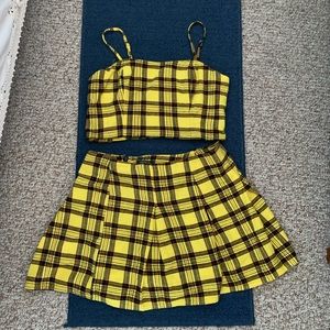 Wild Fable 2 piece yellow plaid set